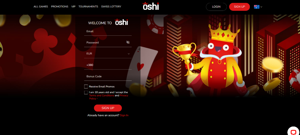 Oshi Casino Australia